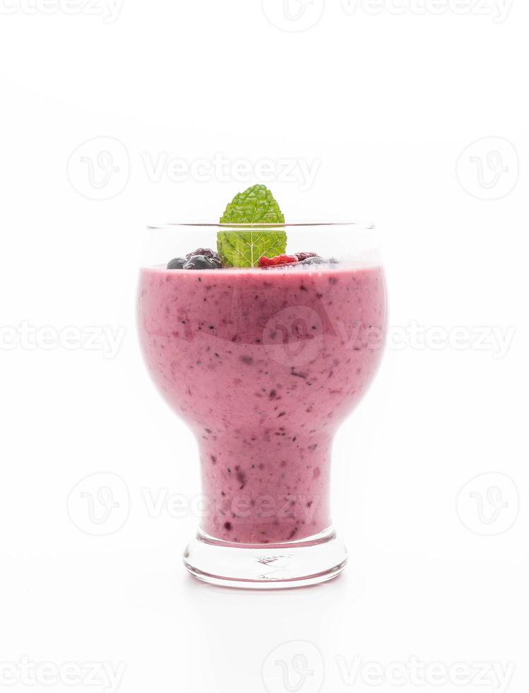 baga misturada com smoothie de iogurte foto