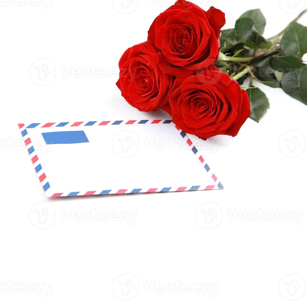 flor rosa e carta de amor vintage. eu te amo cartão dos namorados. foto