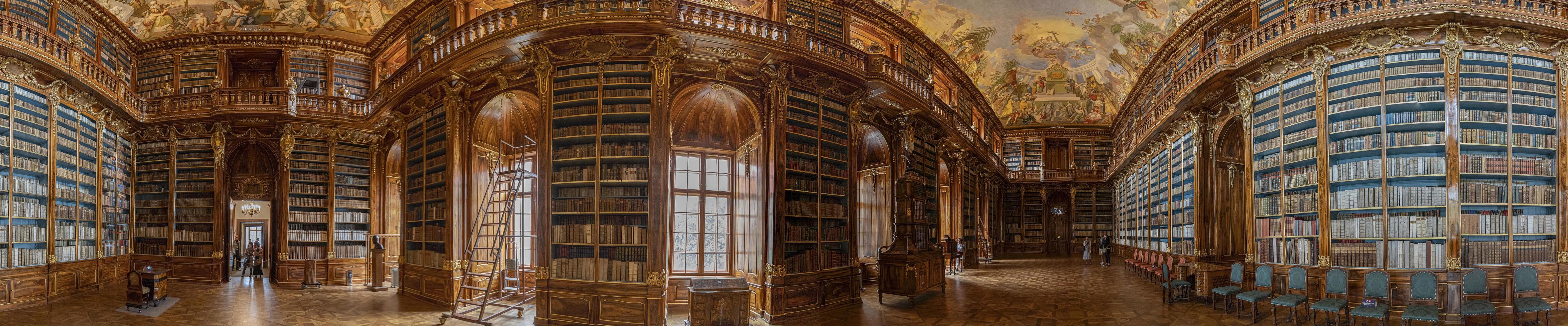 praga, 15 de julho de 2019 - biblioteca histórica do mosteiro strahov em praga foto