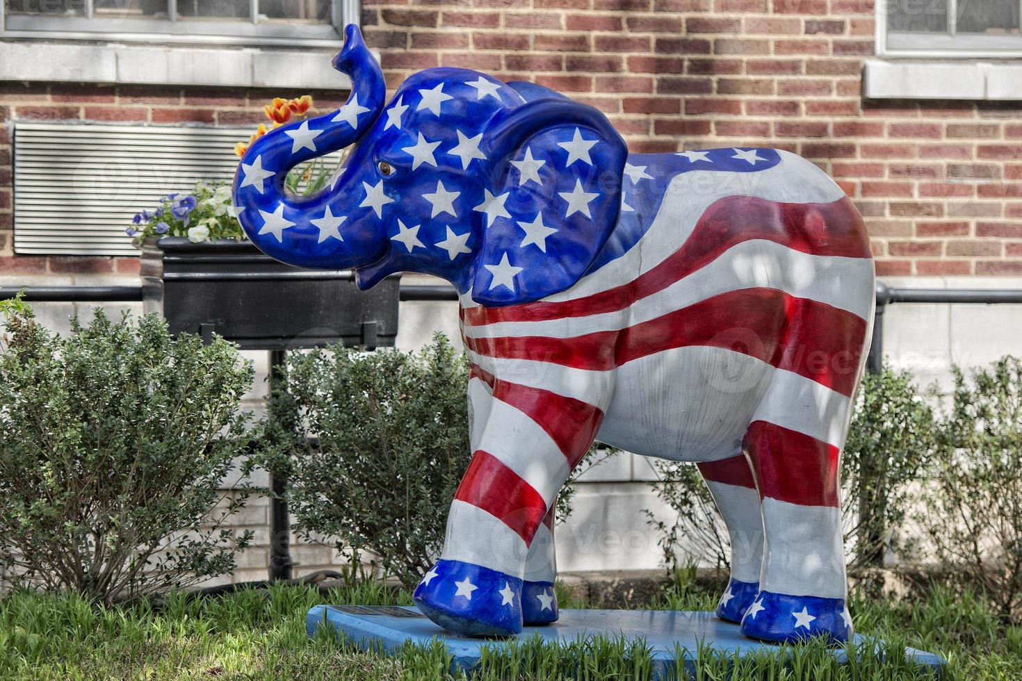 elefante da bandeira americana foto