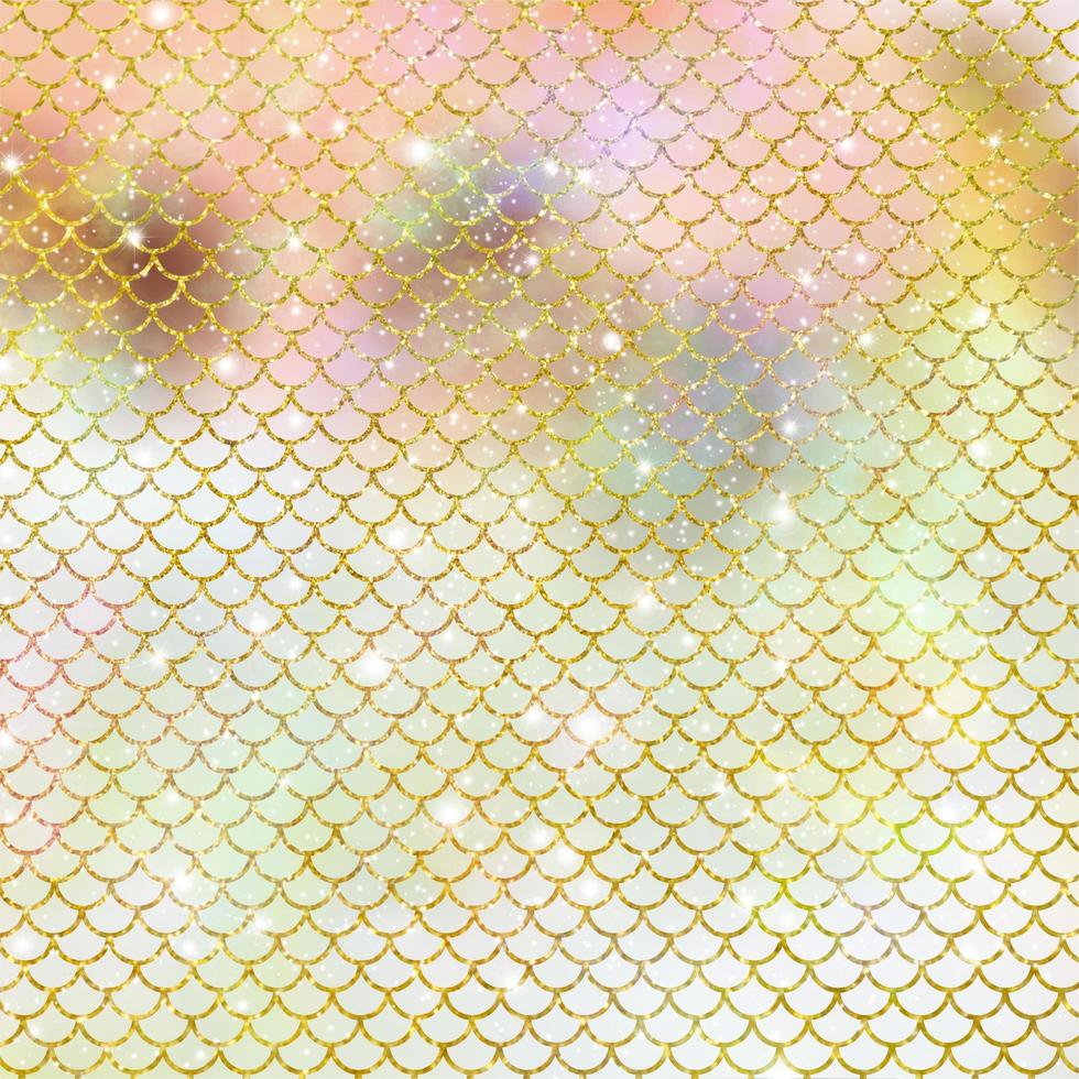 padrão de escala de sereia ouro com fundo de cor gradiente brilhante foto