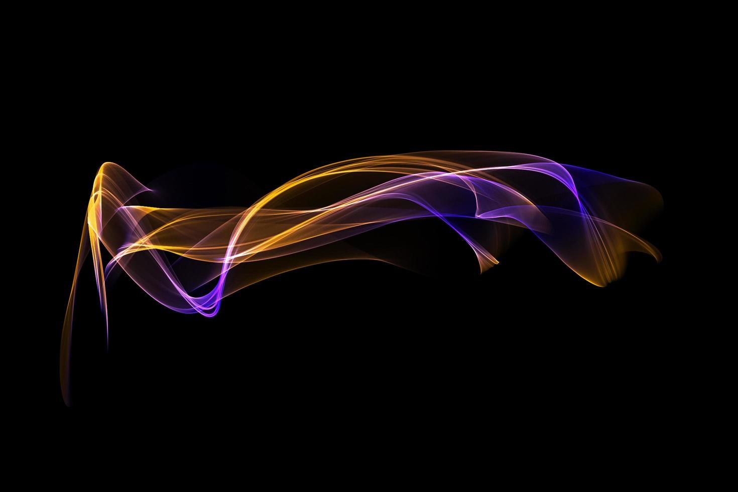 elemento de design de fundo isolado de onda de fumaça colorida abstrata foto