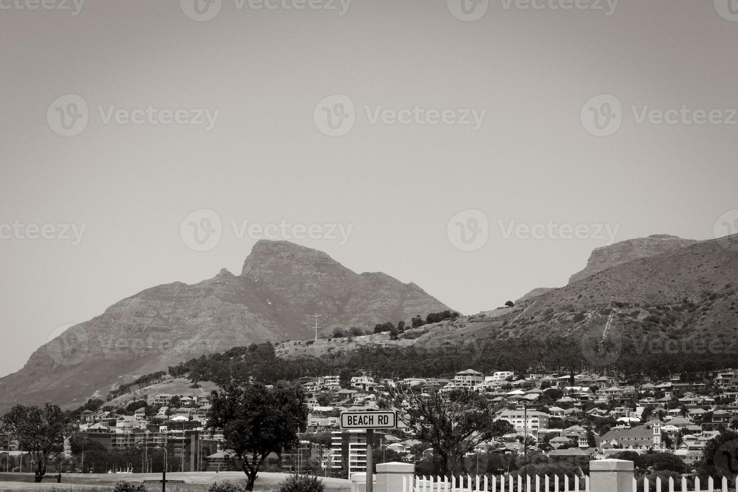 parque do ponto verde, panorama da montanha na cidade do cabo, áfrica do sul. foto