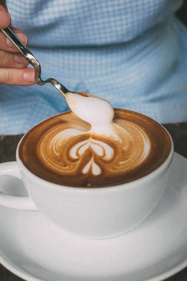 café latte art foto