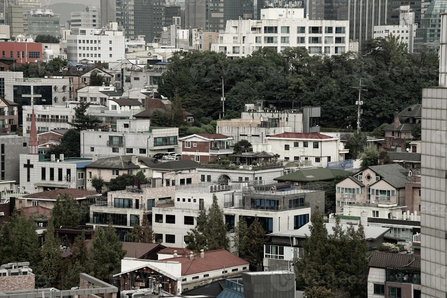 paisagem de apartamento em seul, coreia foto