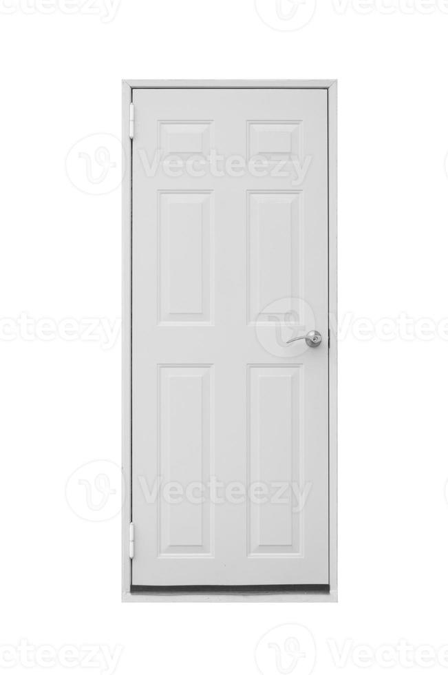 porta isolada no branco foto