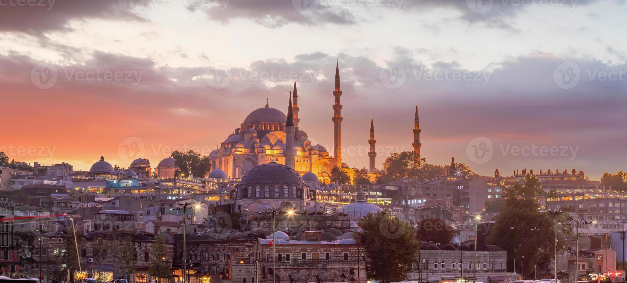 bela vista sobre hagia sophia em istambul, turquia da vista superior foto