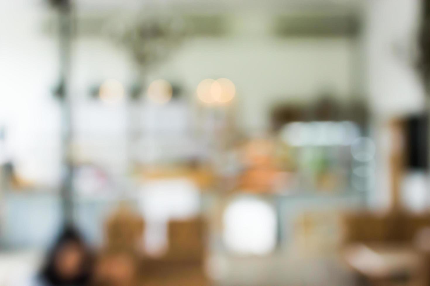 cena desfocada de café ou restaurante para o fundo foto