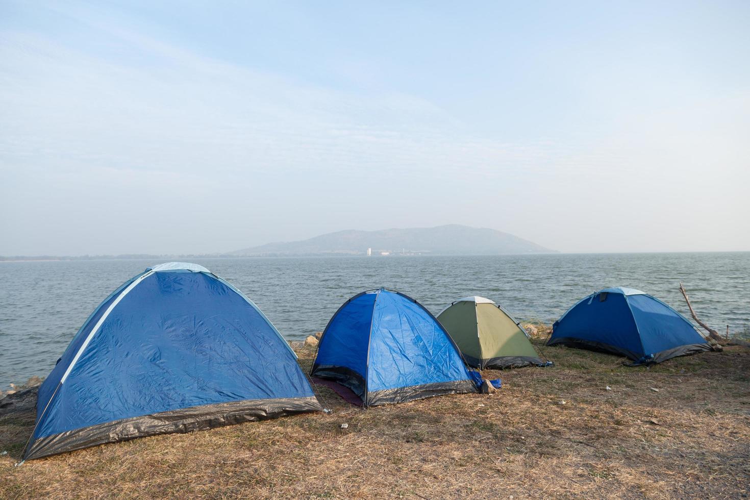 acampamento no mar foto