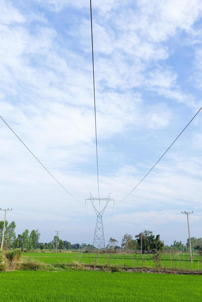 poste de transmissão de alta tensão foto