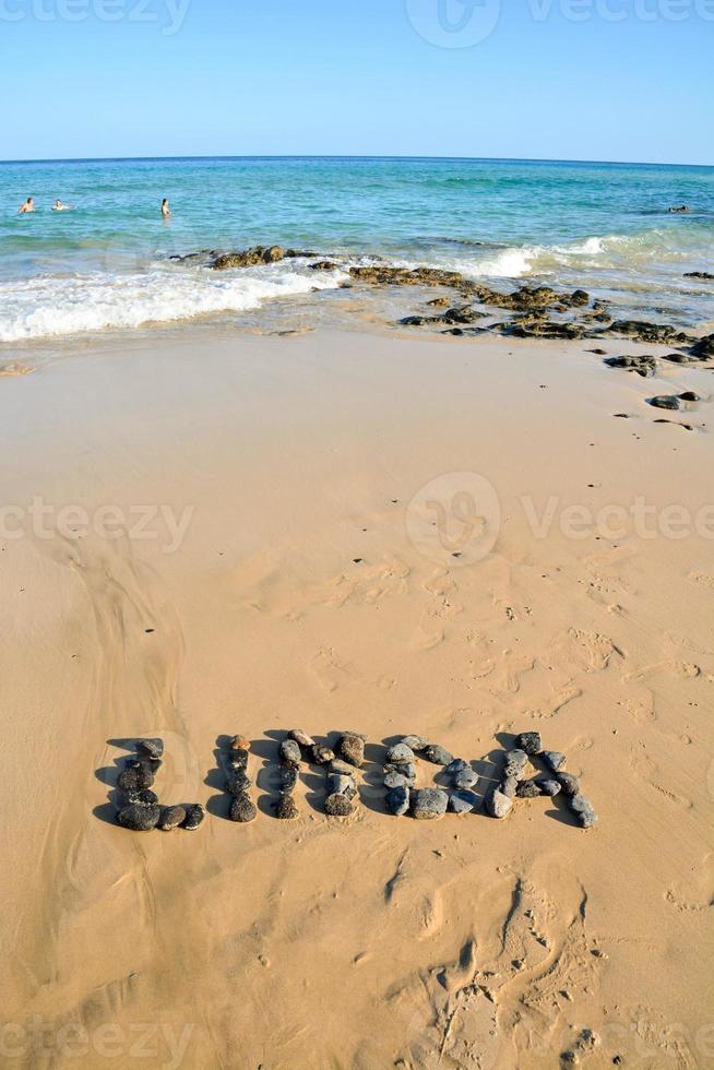 vista panorâmica da praia, ilhas canárias foto