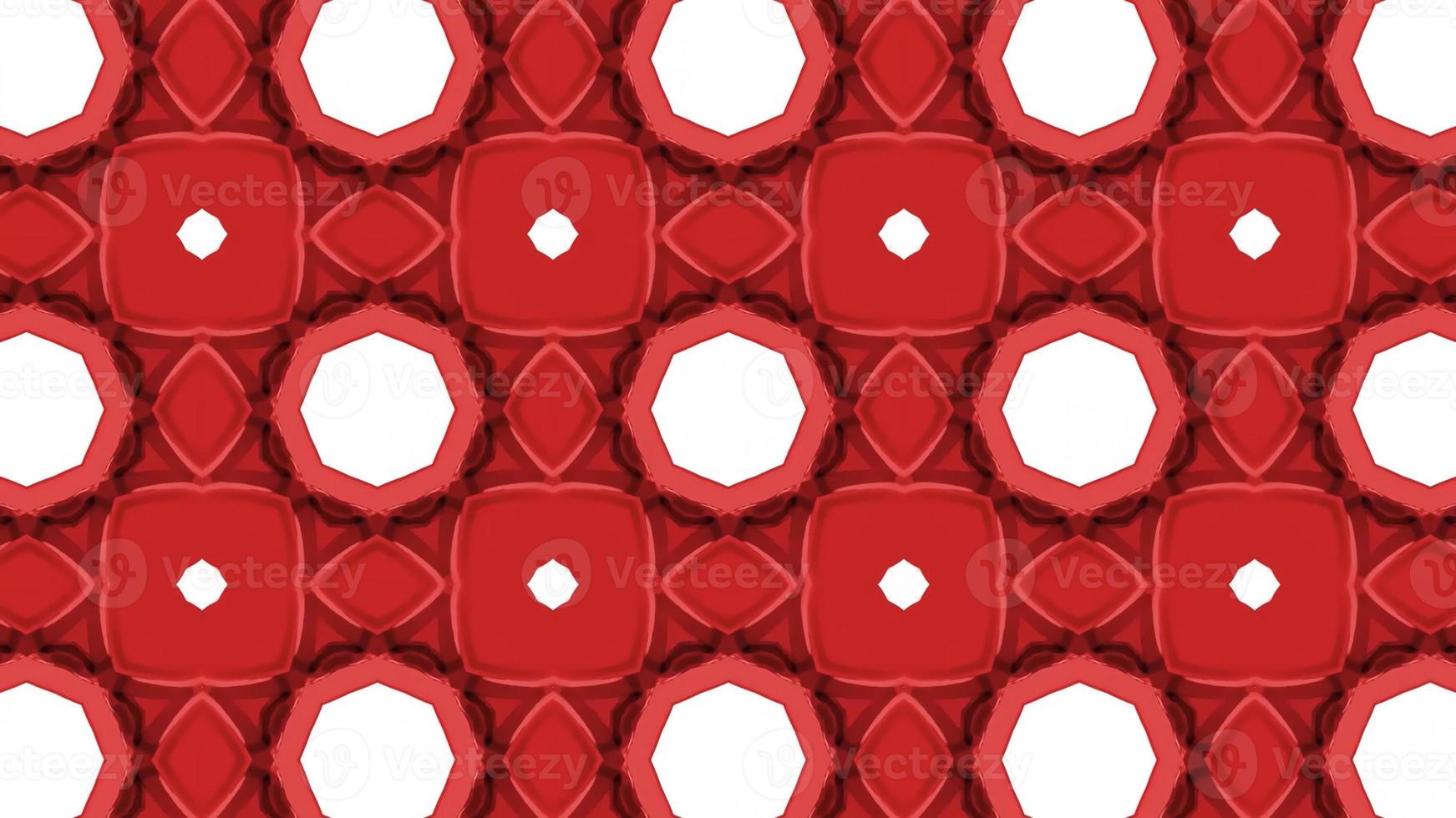 fundo de azulejos de caleidoscópio vermelho de ilustração digital foto