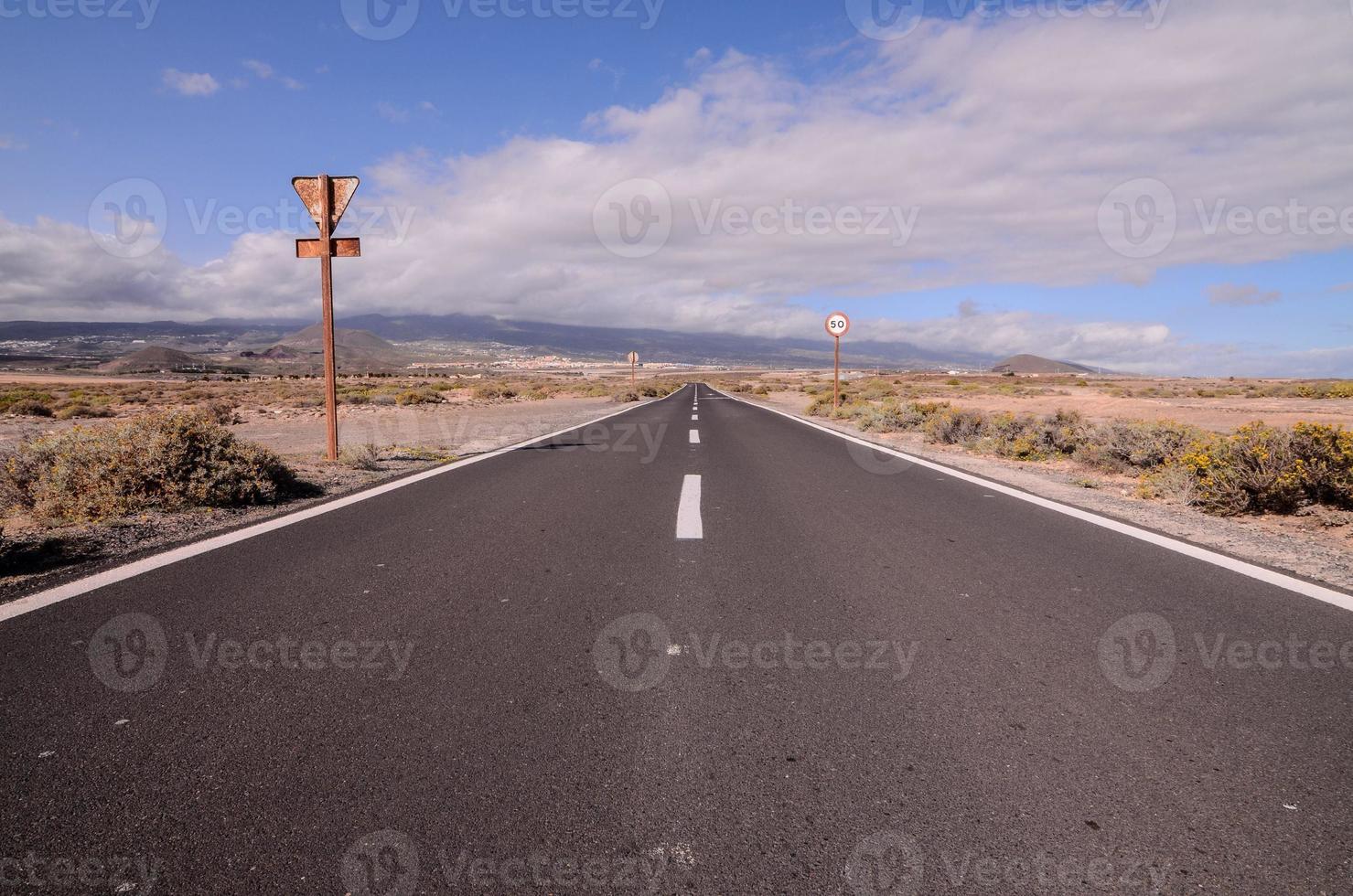 vista panorâmica da estrada foto