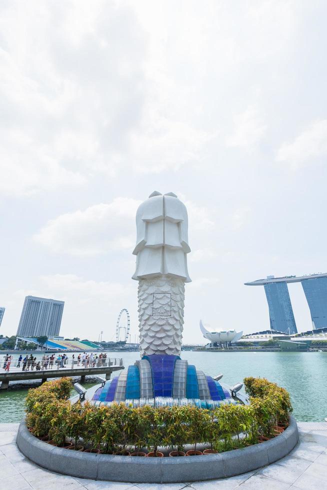 o merlion em singapore foto