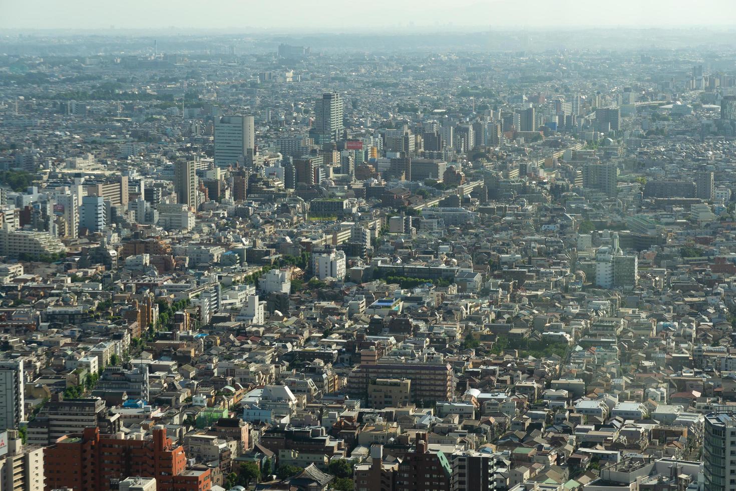 cidade de Tóquio, vista aérea foto