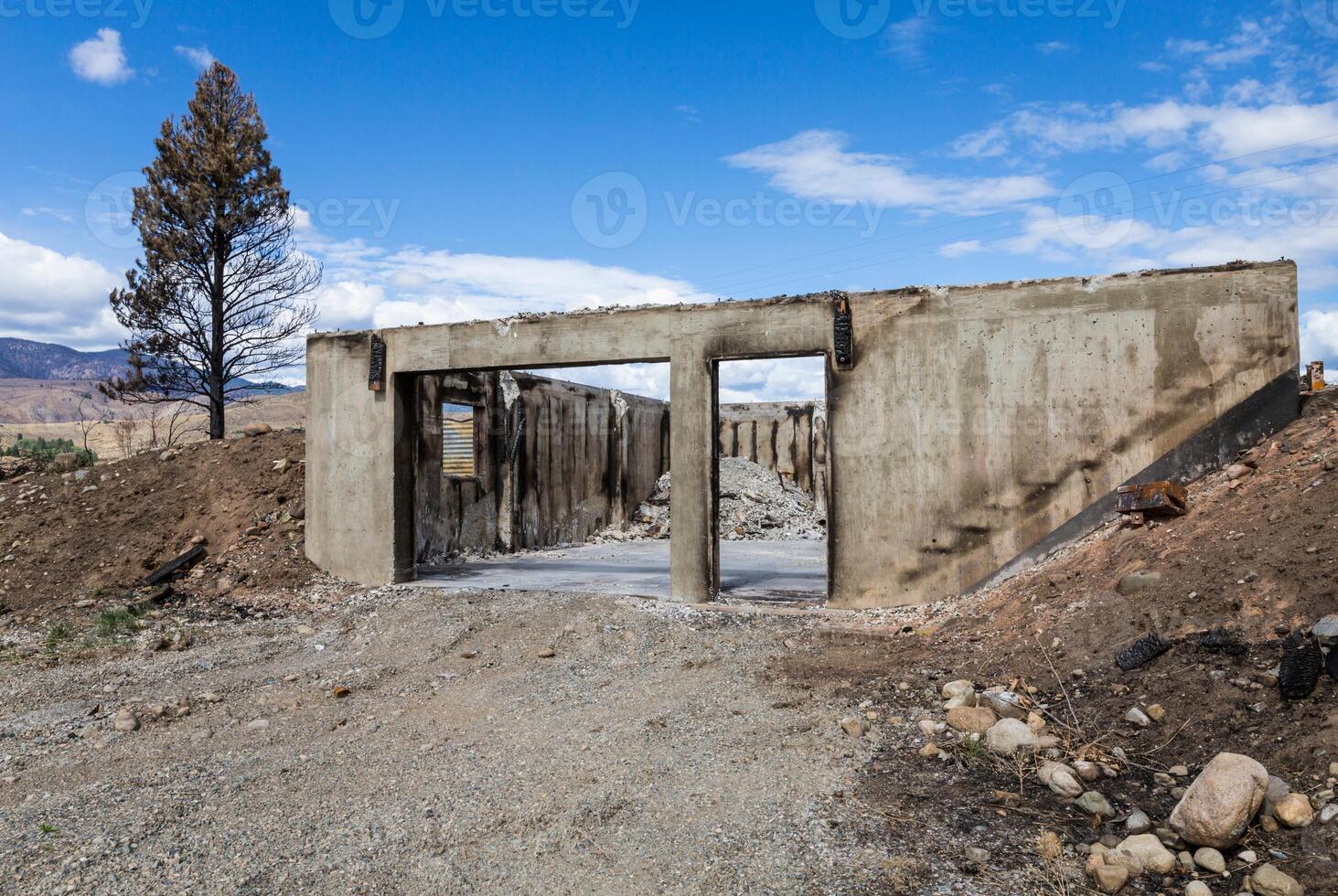 edifício quebrado desastre natural mudança climática foto