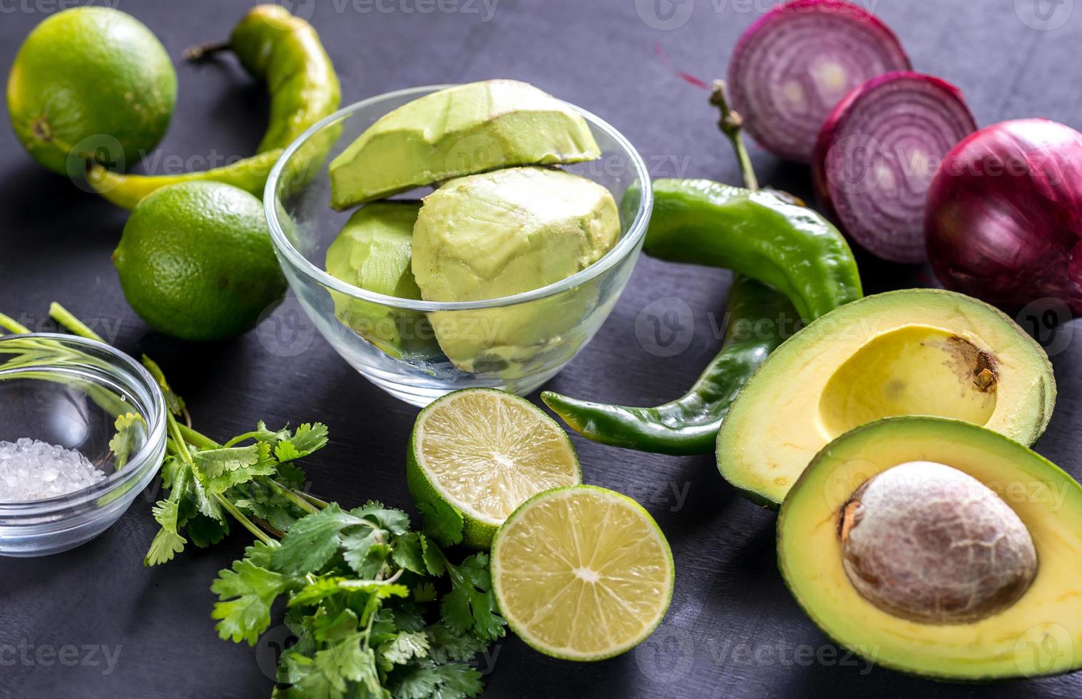 guacamole ingredientes fechar-se foto