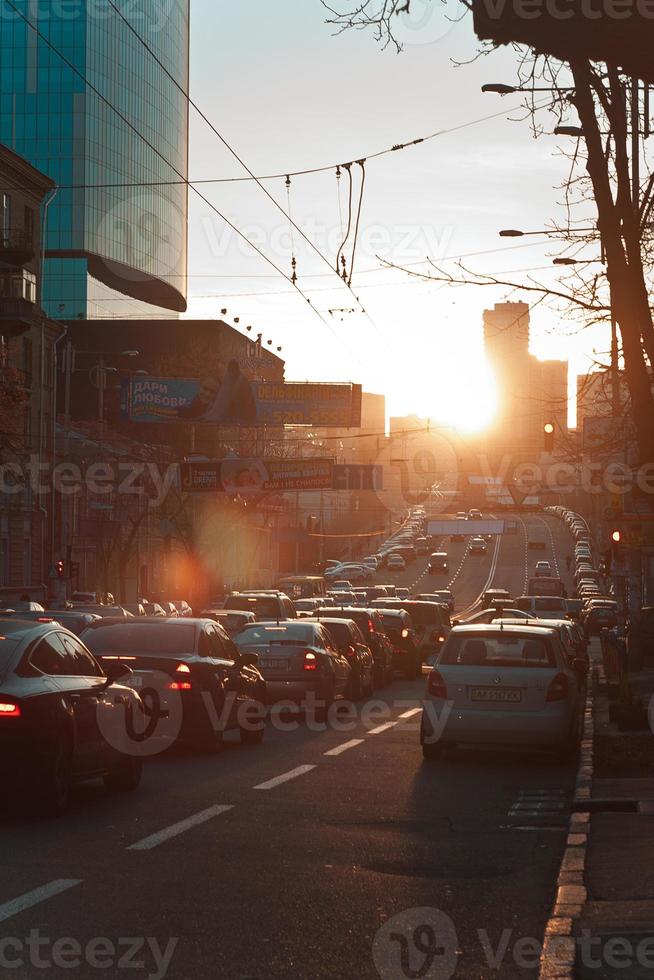 tarde pressa hora paisagem urbana foto