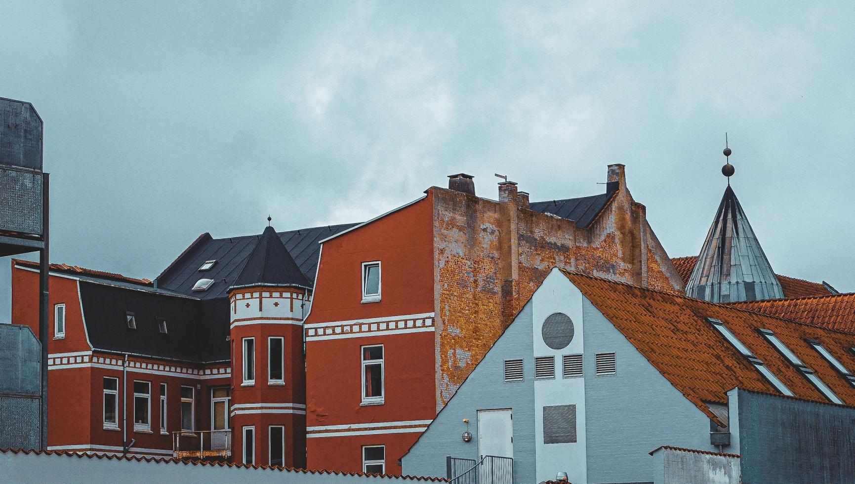 casas tradicionais na cidade velha de silkeborg foto