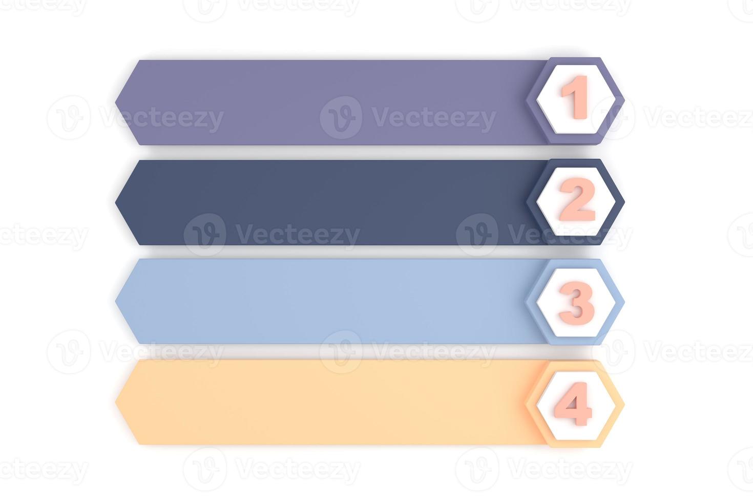 infográficos para conjunto do colorida hexágono botões, bandeira Projeto Como definir. foto