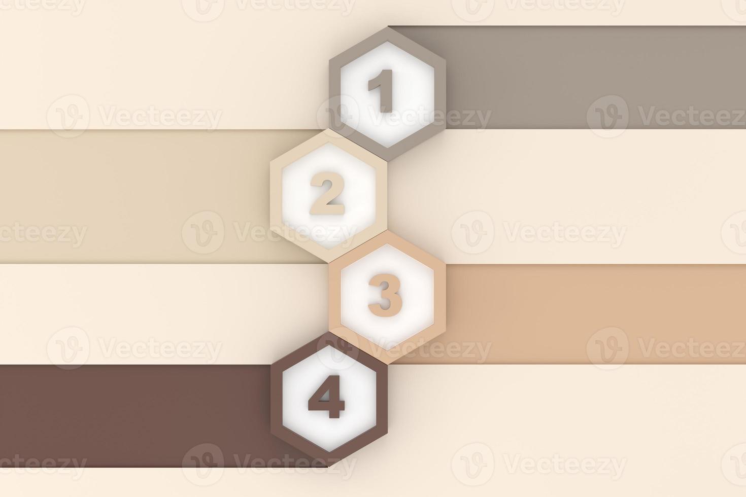 infográficos para conjunto do colorida hexágono botões, bandeira Projeto Como definir. foto