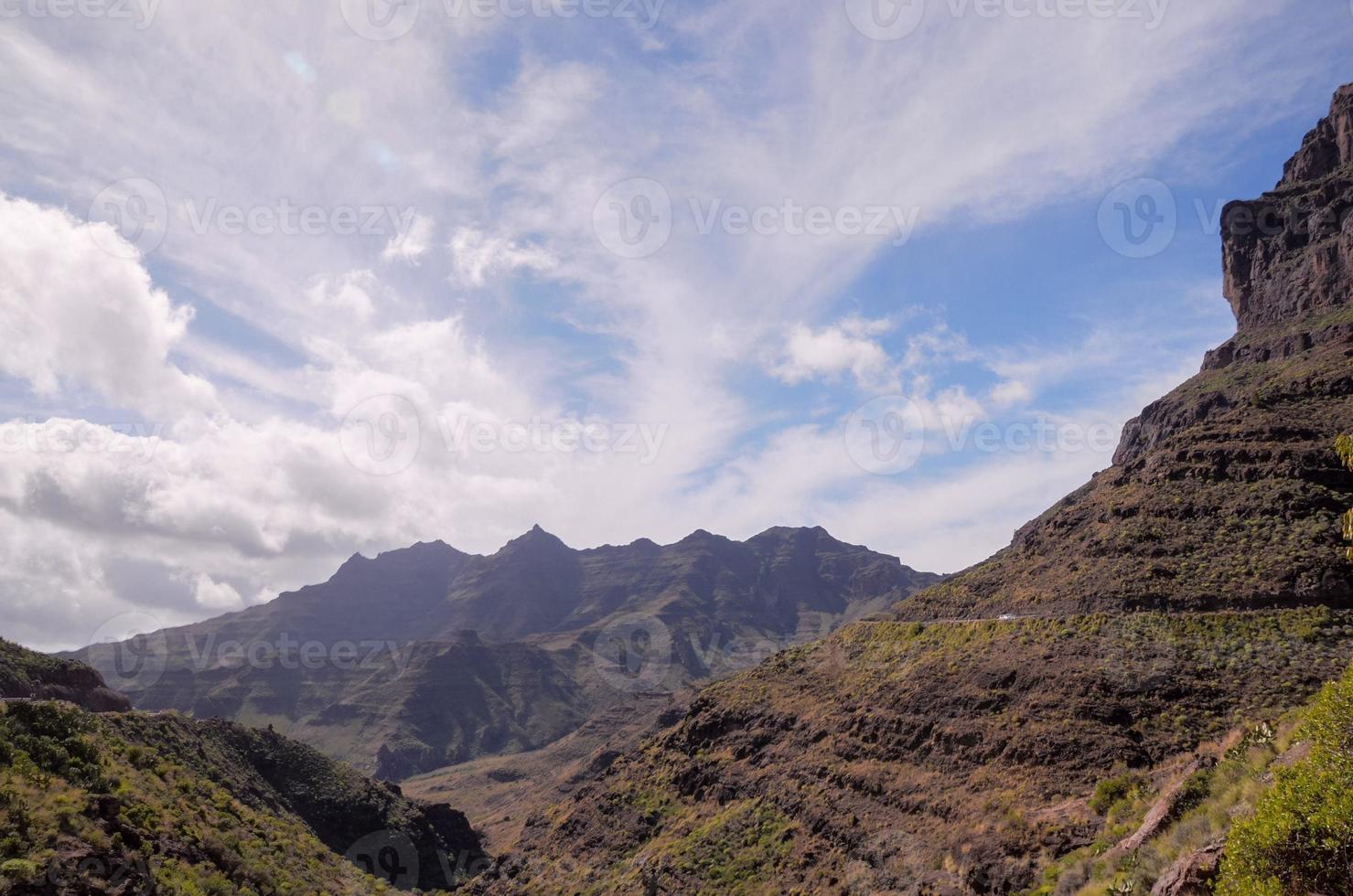 paisagem rochosa nas ilhas canárias foto