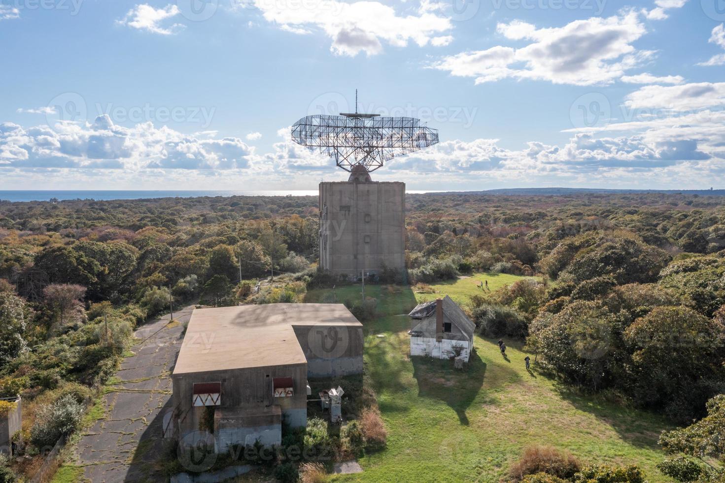 acampamento herói Estado parque e a semiautomático terra meio Ambiente sábio radar instalação, agora desativado dentro montauk, grandes ilha. foto