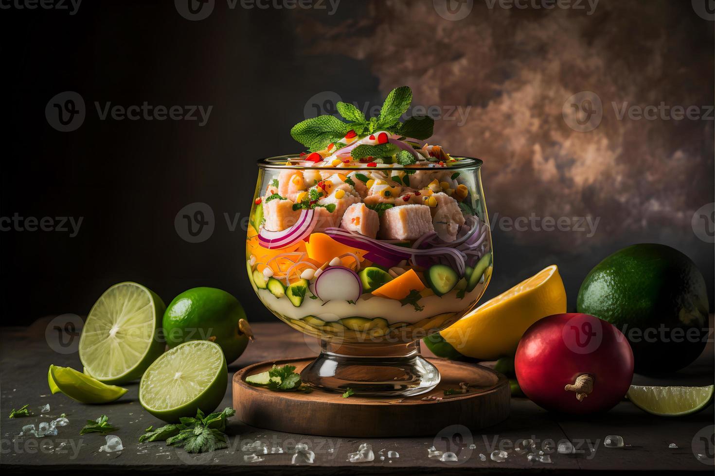 ceviche. alta qualidade imagens mostruário isto Amado tradicional prato dentro todos Está glória, a partir de clássico rua Comida para gourmet estilos. perfeito para livros de receitas, Comida blogs, cardápio foto