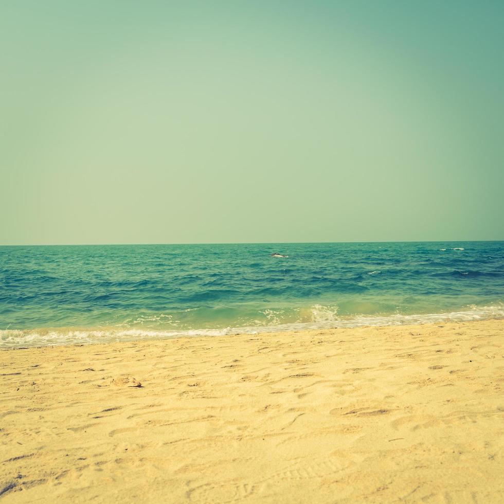 bela praia de areia e mar foto