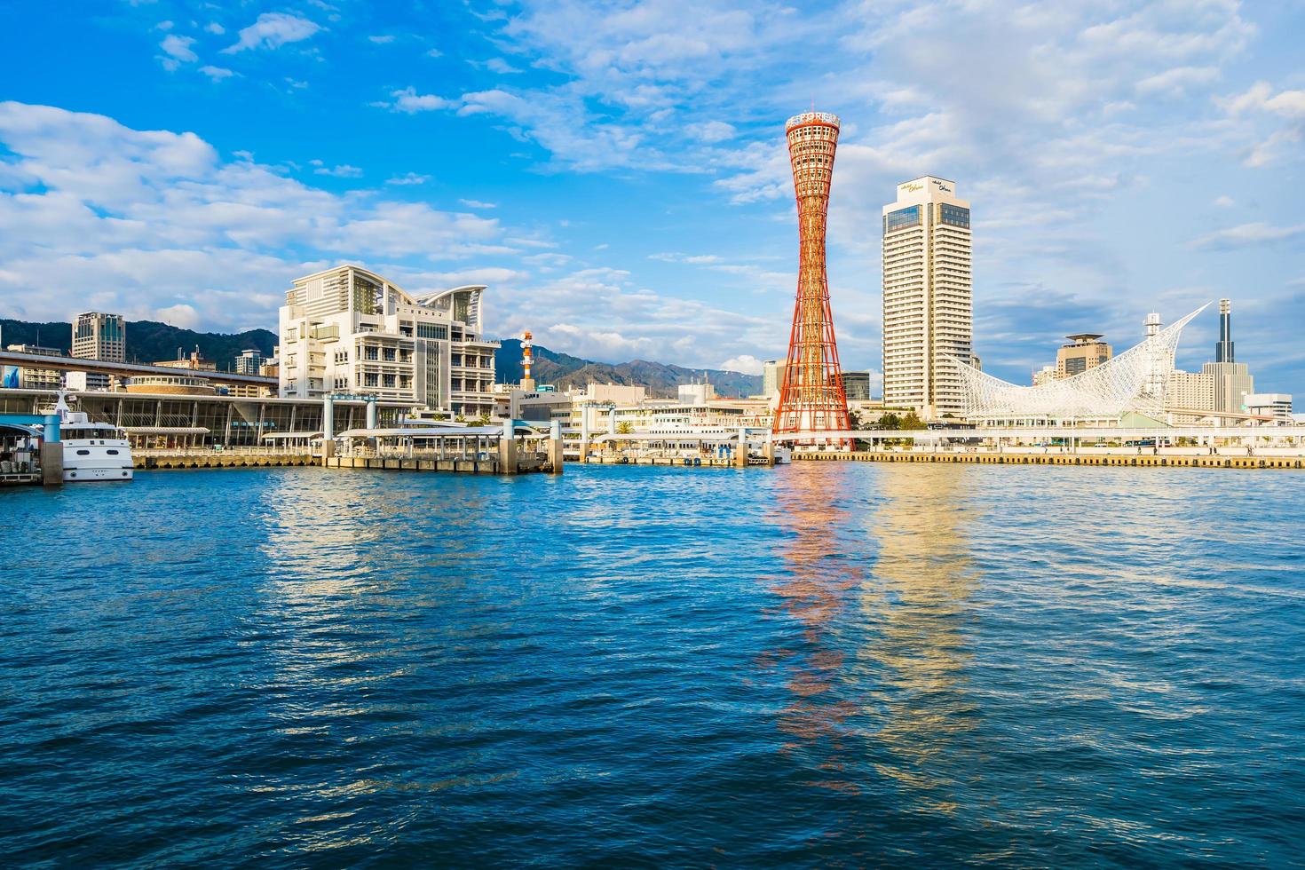 bela vista da cidade de kobe city, japão foto