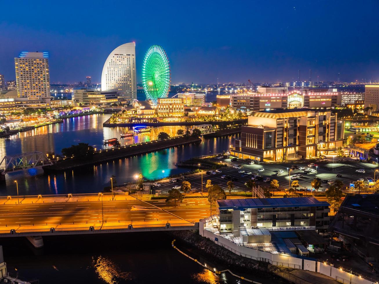 horizonte de yokohama no japão foto