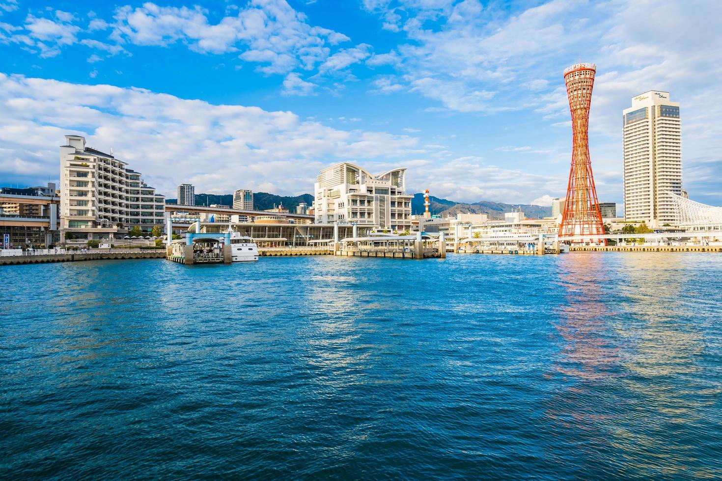 bela vista da cidade de kobe city, japão foto