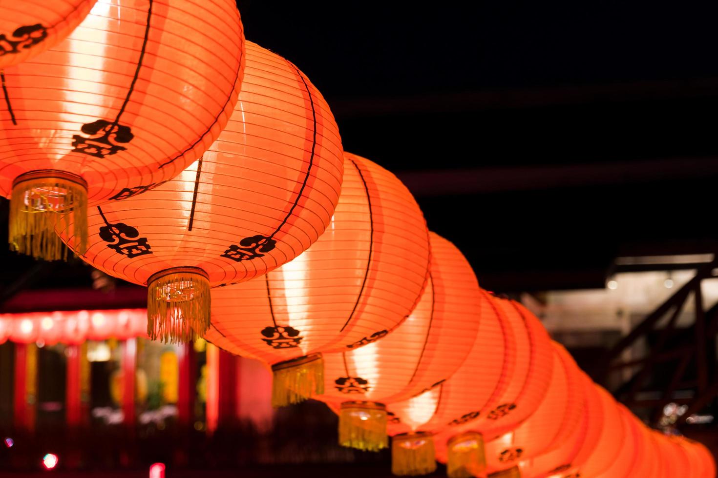 lanternas vermelhas para o ano novo chinês foto