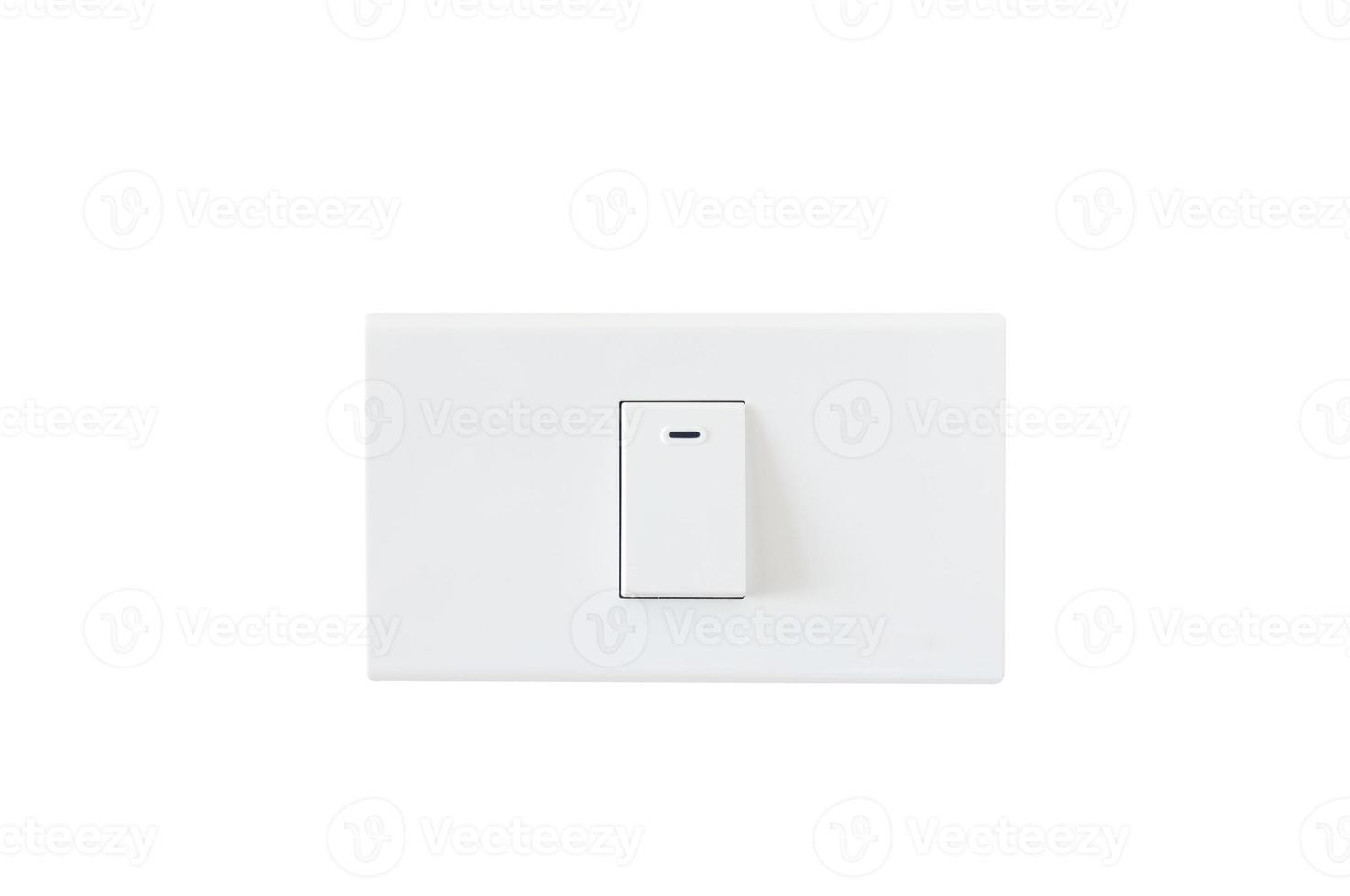luz interruptor isolado em branco fundo. foto