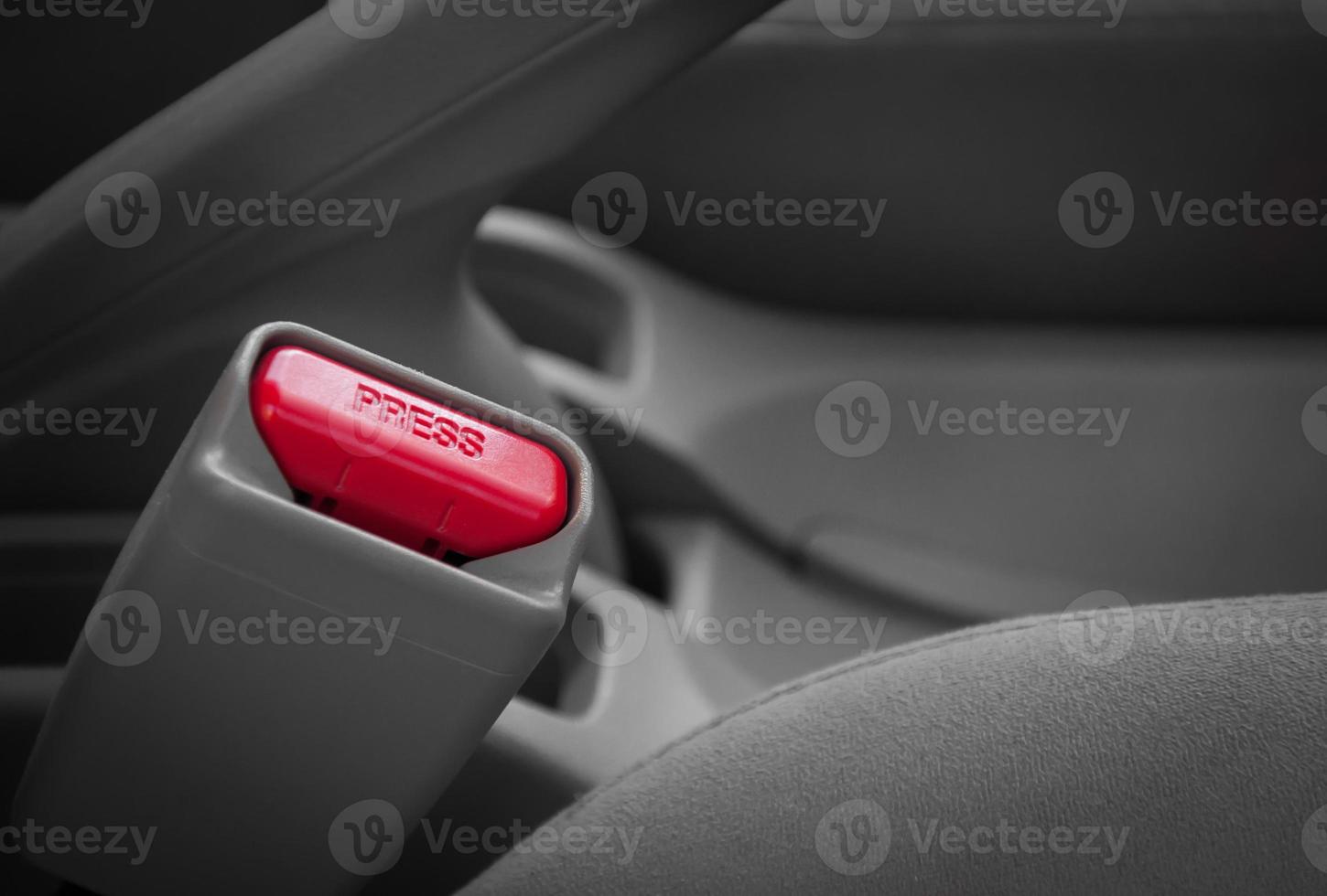 canal pressione apertar assento cintos dentro a carro para seu segurança foto