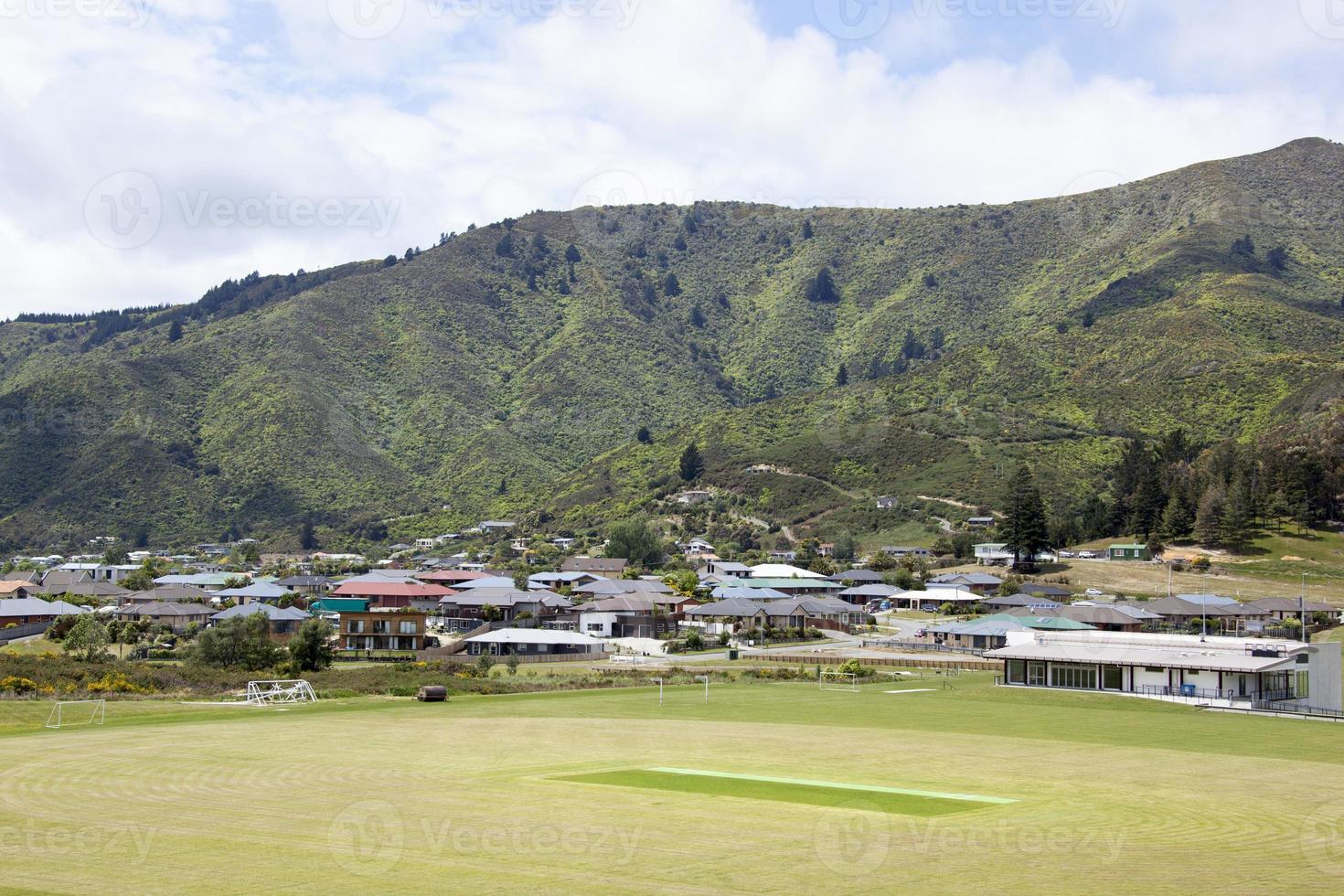 picton recorrer Cidade estádio e montanhas foto