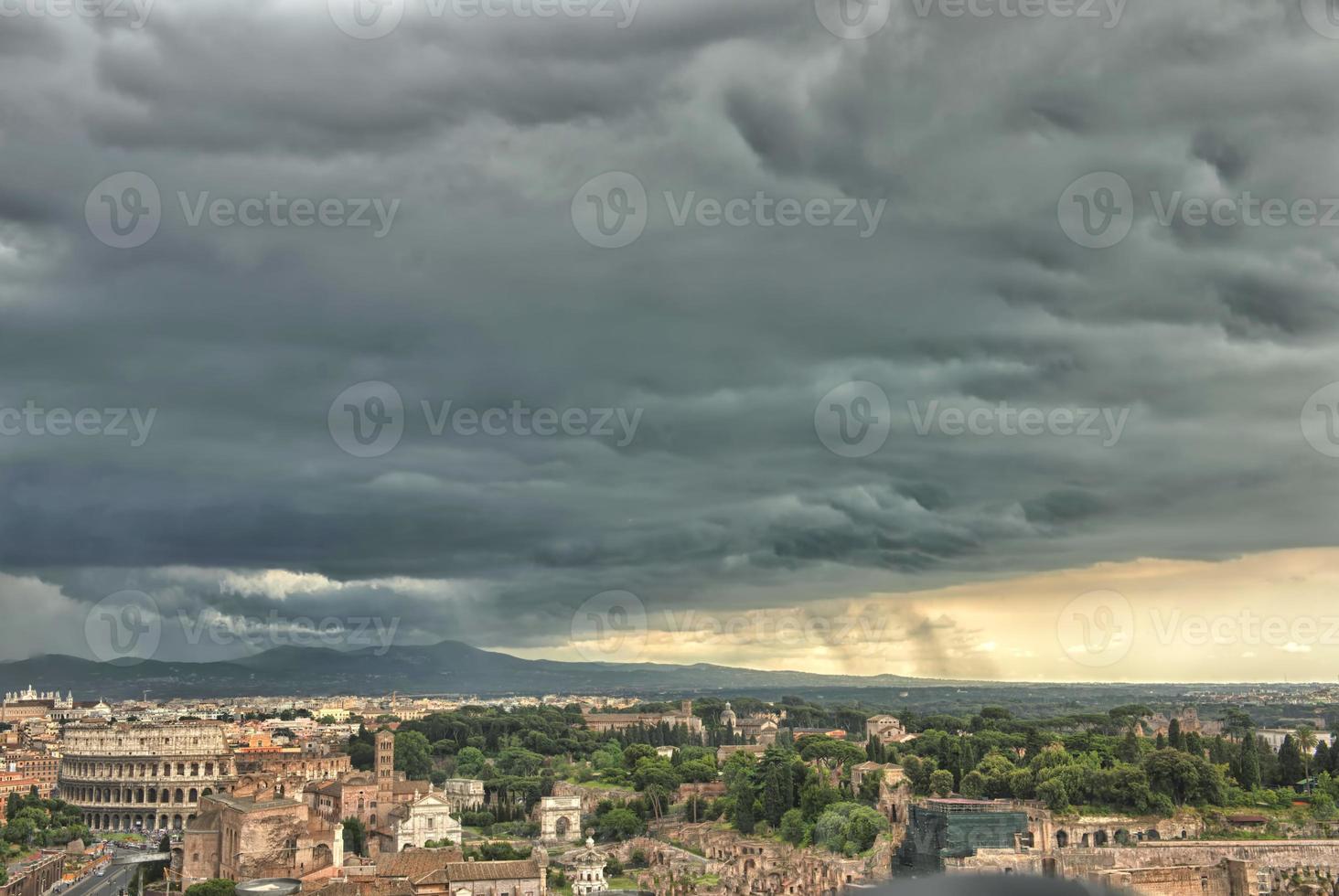 Roma imperial fórum Visão antes uma tempestade foto