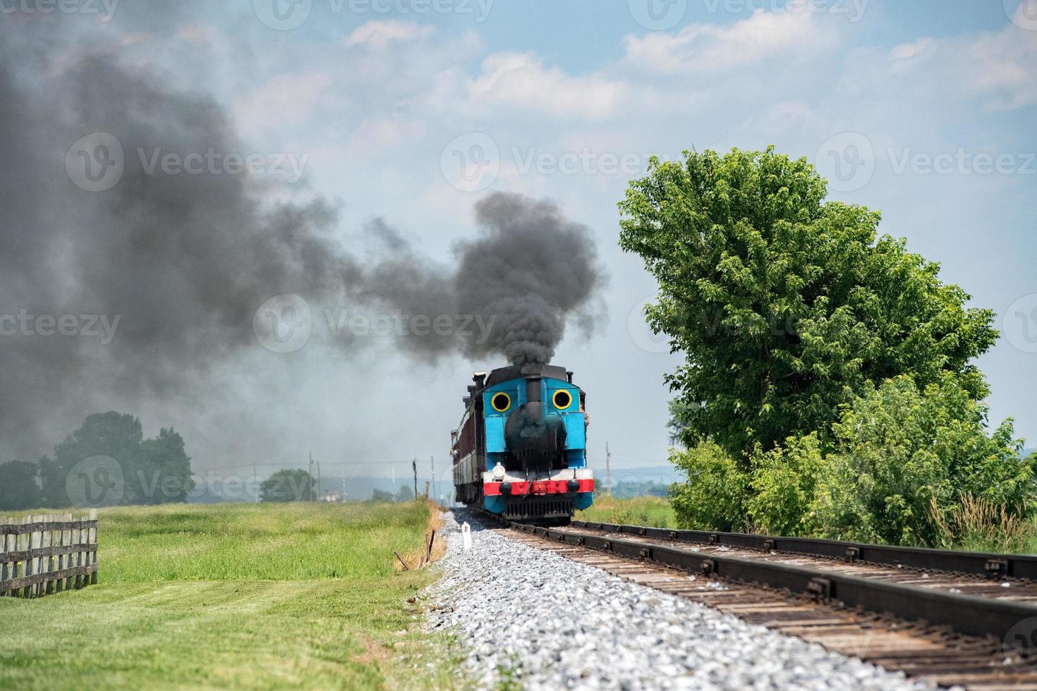 vapor motor trem enquanto chegando para você foto