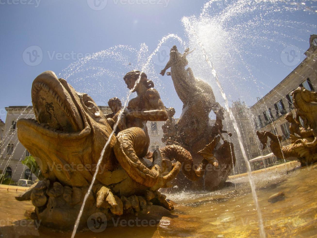 arquimedes Lugar, colocar triton fonte Siracusa foto