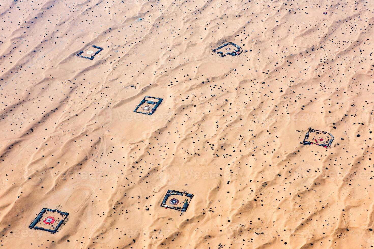 deserto árabe assentamento aéreo Visão panorama foto