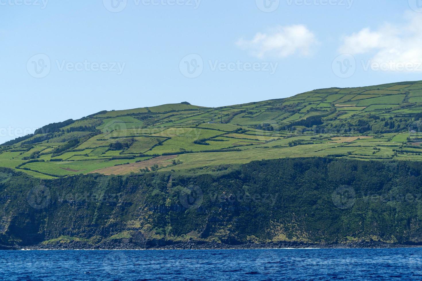 ilha do faial açores penhasco vista do panorama do mar foto