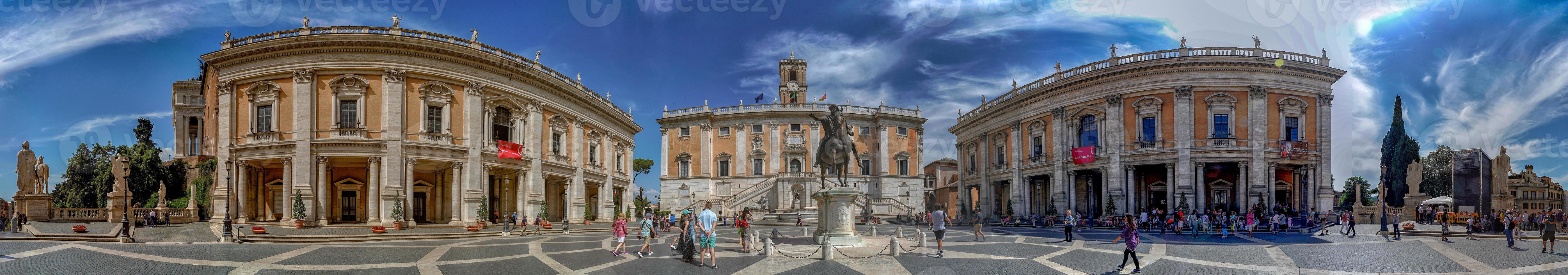 Roma, Itália - Junho 8 2018 - Campidoglio Palácio Roma em ensolarado dia foto