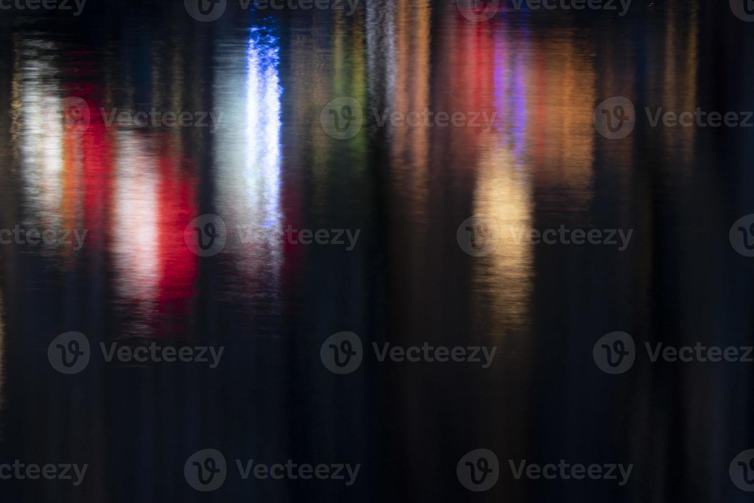 Amsterdã, Holanda - velho Cidade canais vermelho luzes reflexão foto