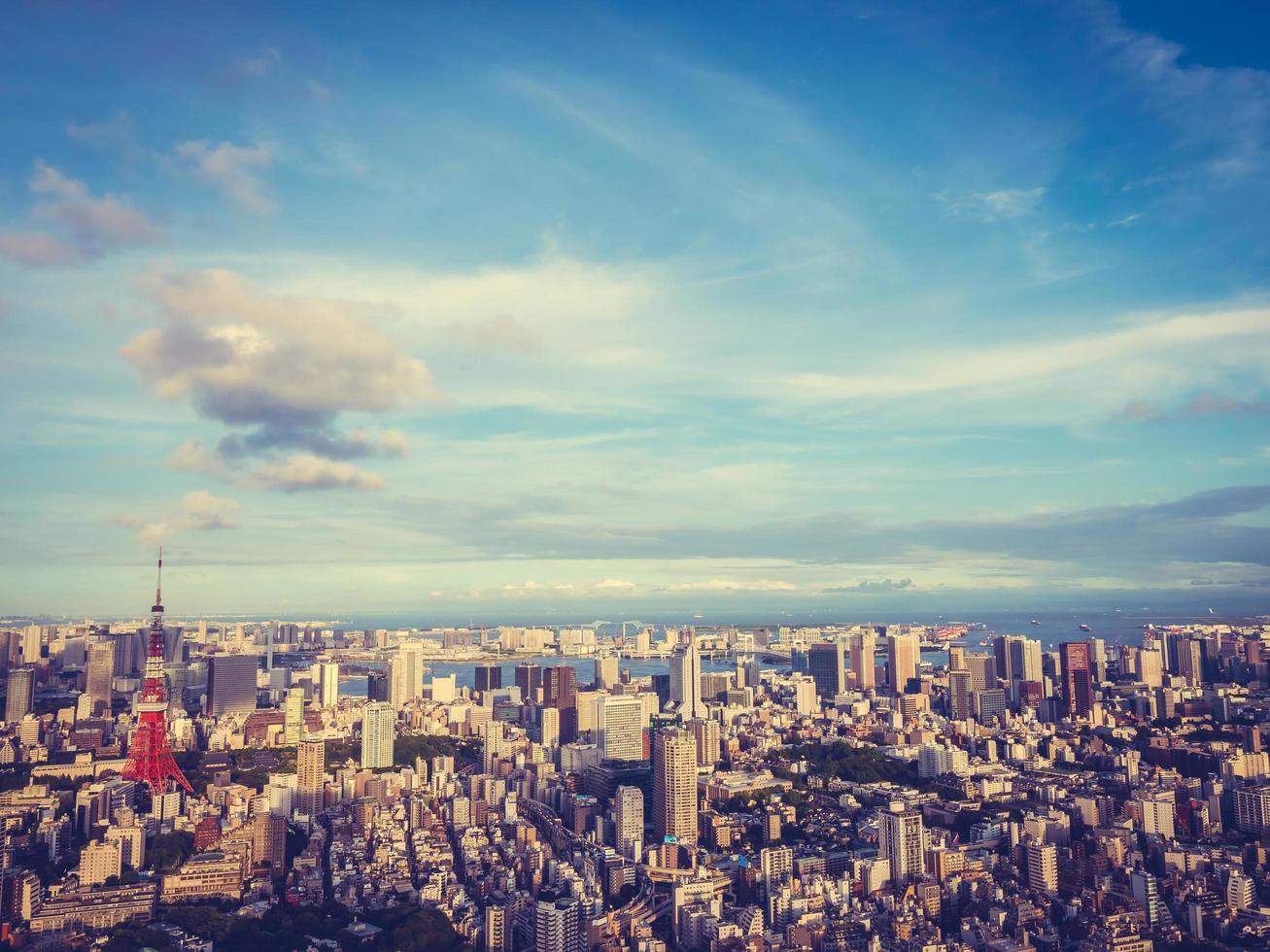 paisagem urbana da cidade de Tóquio no Japão foto