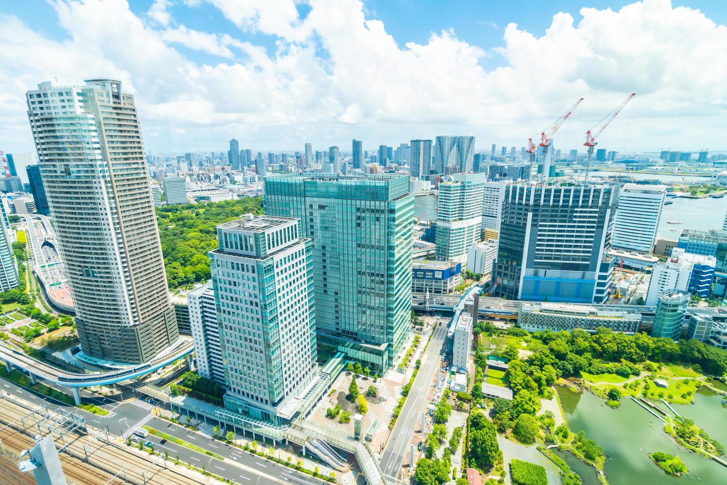 edifícios na cidade de Tóquio, Japão foto