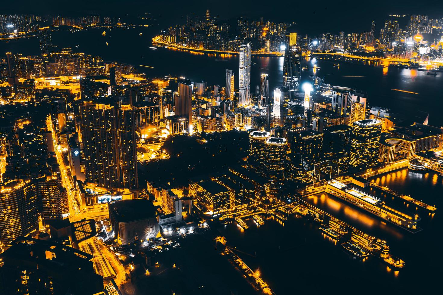 paisagem urbana de hong kong, china foto
