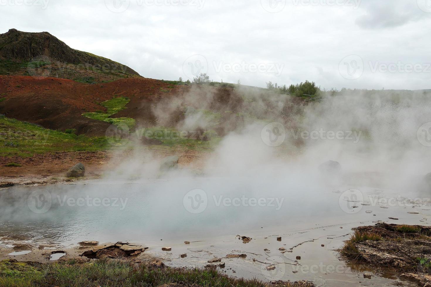 Islândia haukadalur quente natural piscina Kualaug foto