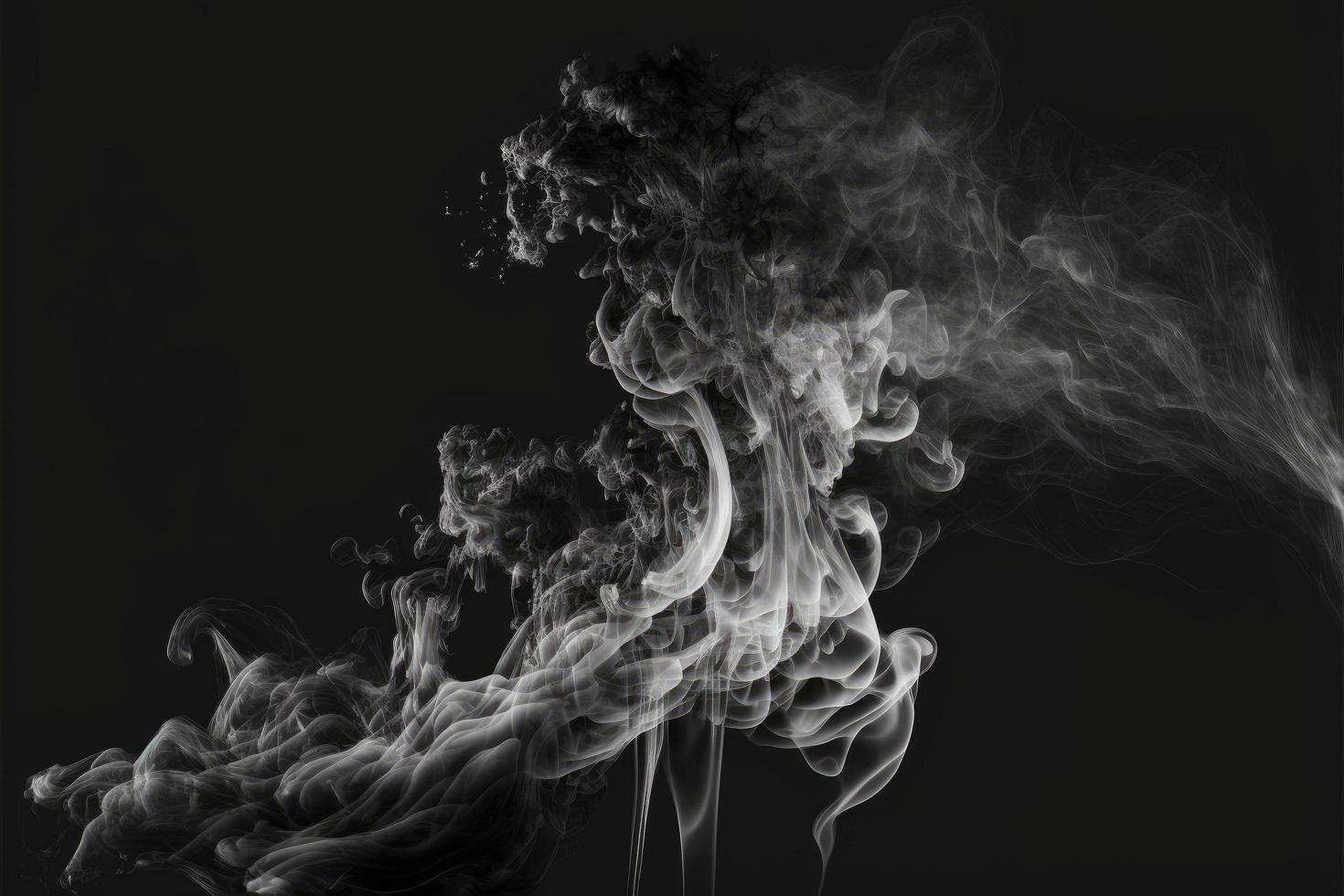 branco fumaça em Preto fundo para sobreposição efeito foto