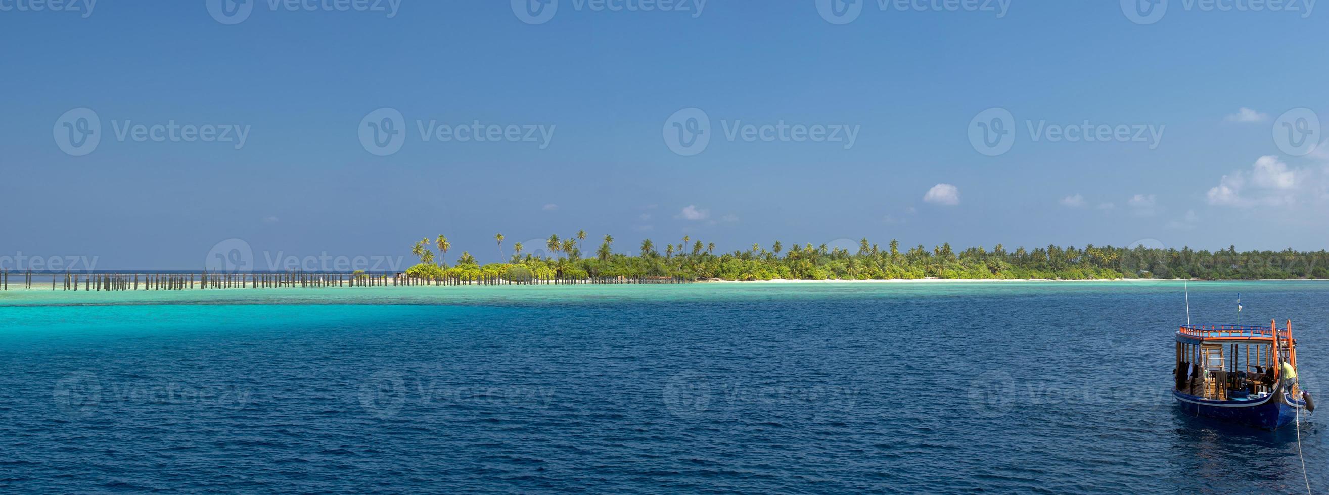 maldivas paraíso tropical praia água cristalina coqueiro ilha foto