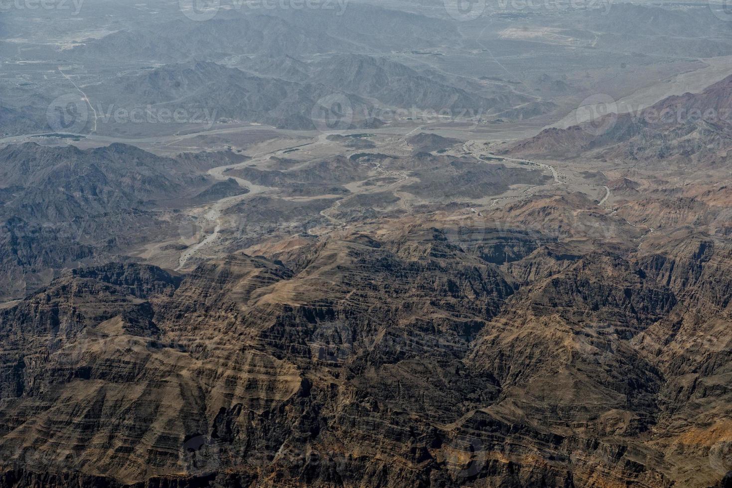 omã montanhas vista aérea paisagem foto